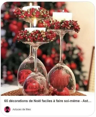 decoration pour table de noël à faire soi-même