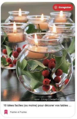 decoration pour table de noël à faire soi-même