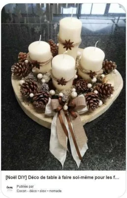 décoration pour table de Noël à faire soi-même