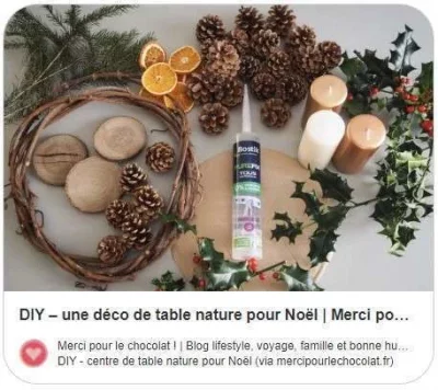 decoration pour table de noël à faire soi-même