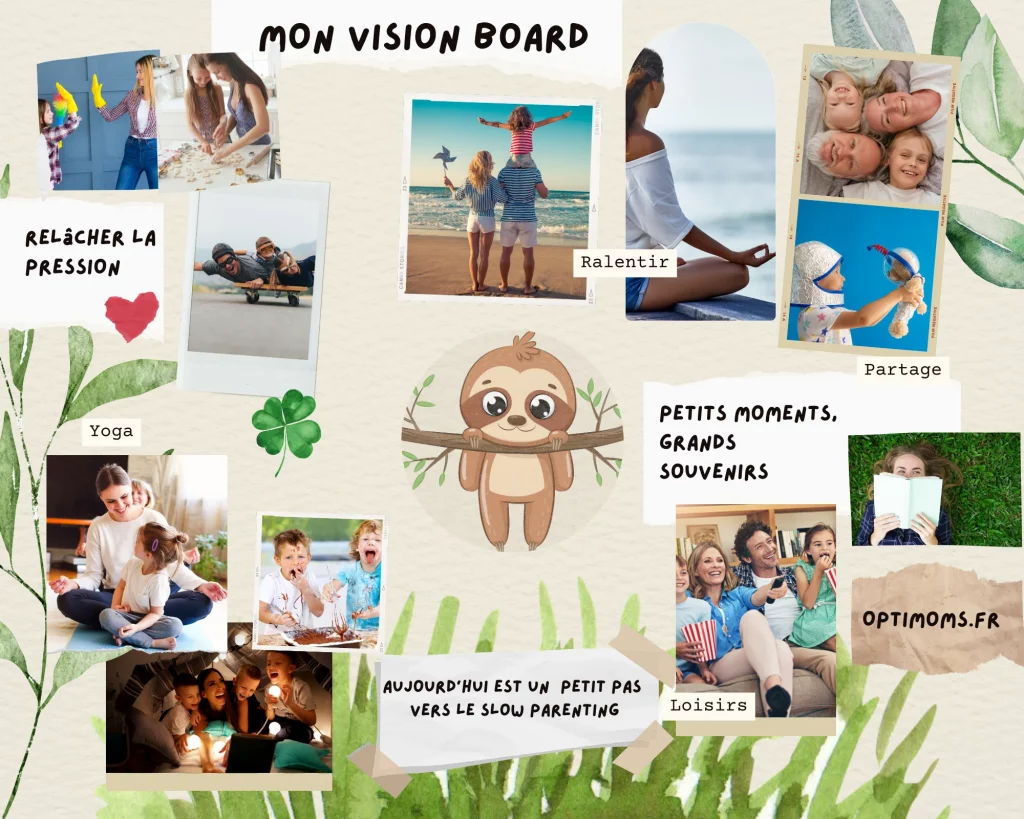 vision board Slow Parenting - OptiMoms
